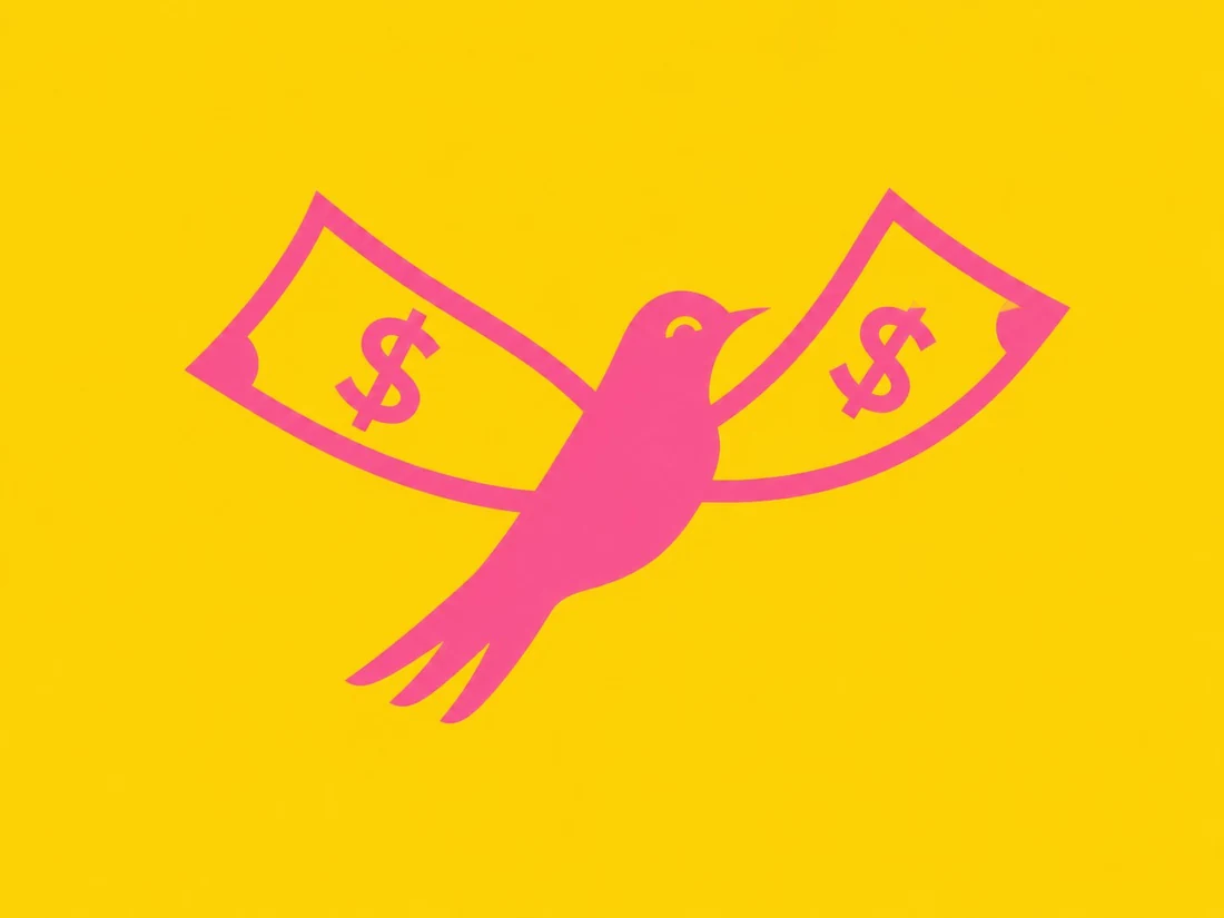 A bird carrying dollar bills — turning a clinic website into a growth engine